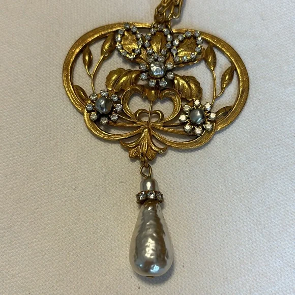 Miriam Haskell Original 28 Inch adjustable Statement Necklace - Picture 5 of 8